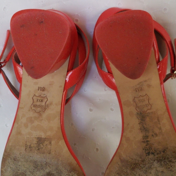 Tory Burch Winona Orange Patent Leather size 8M - Picture 9 of 9